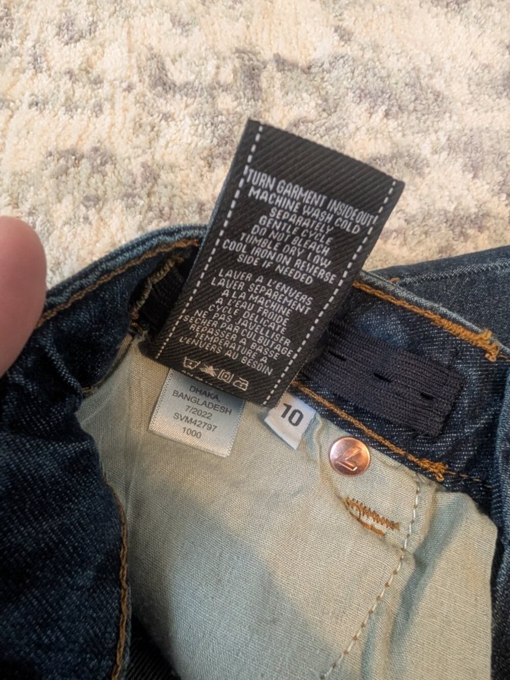 7 For All Mankind Slimmy Jeans Boys Size 10 NWT Slim Straight Dark Wash Denim - Picture 6 of 8